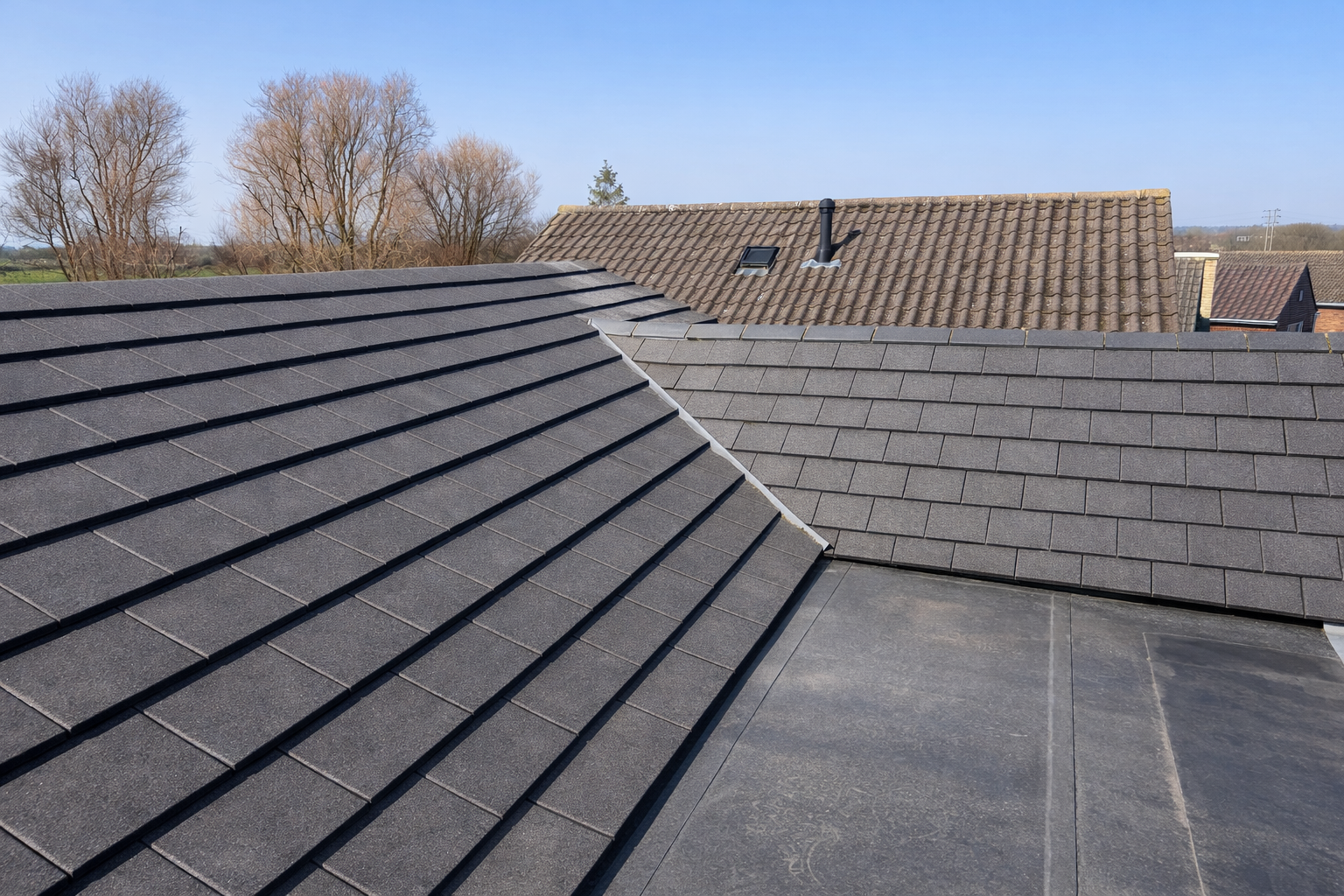 New roof installation